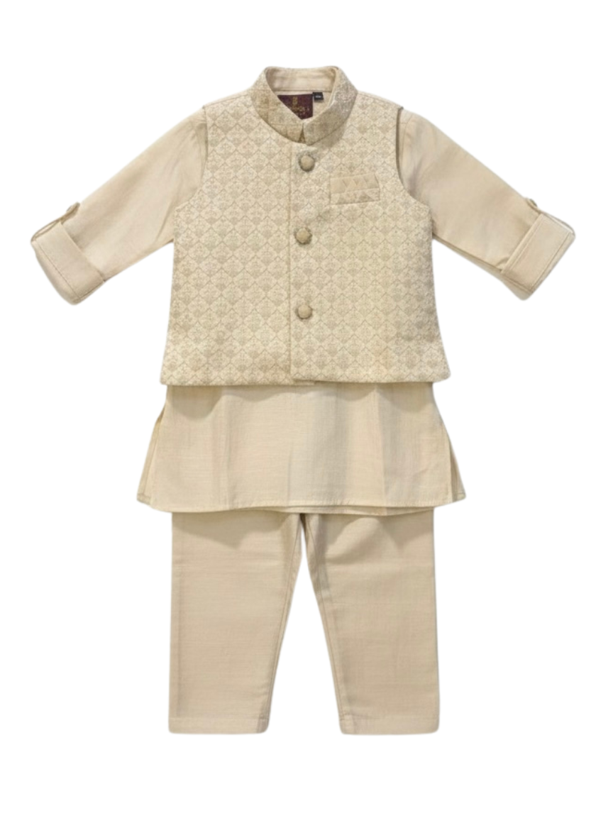 Boys Crème Kurta Set