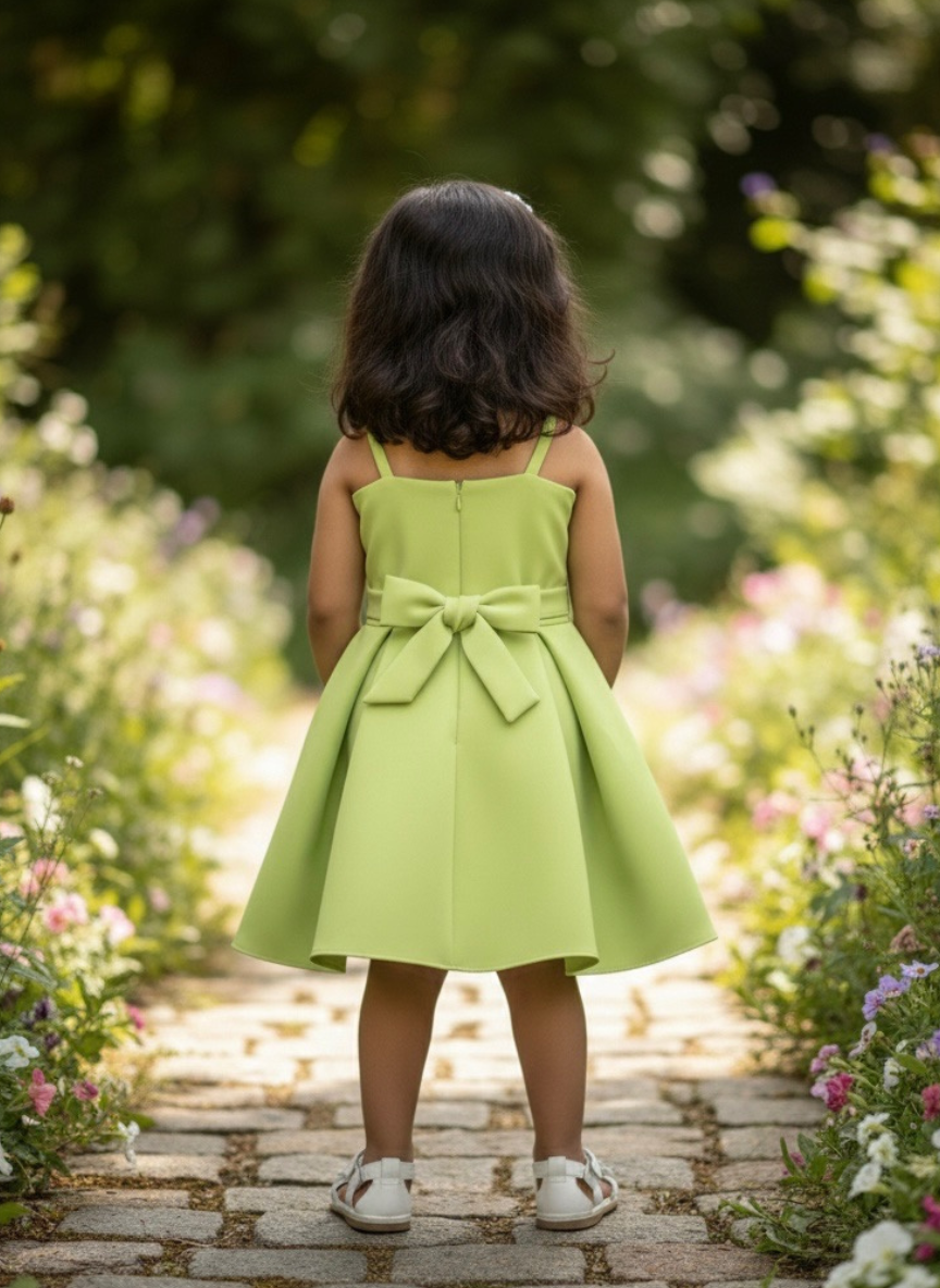 Green Floral Party Dress (5 Years)