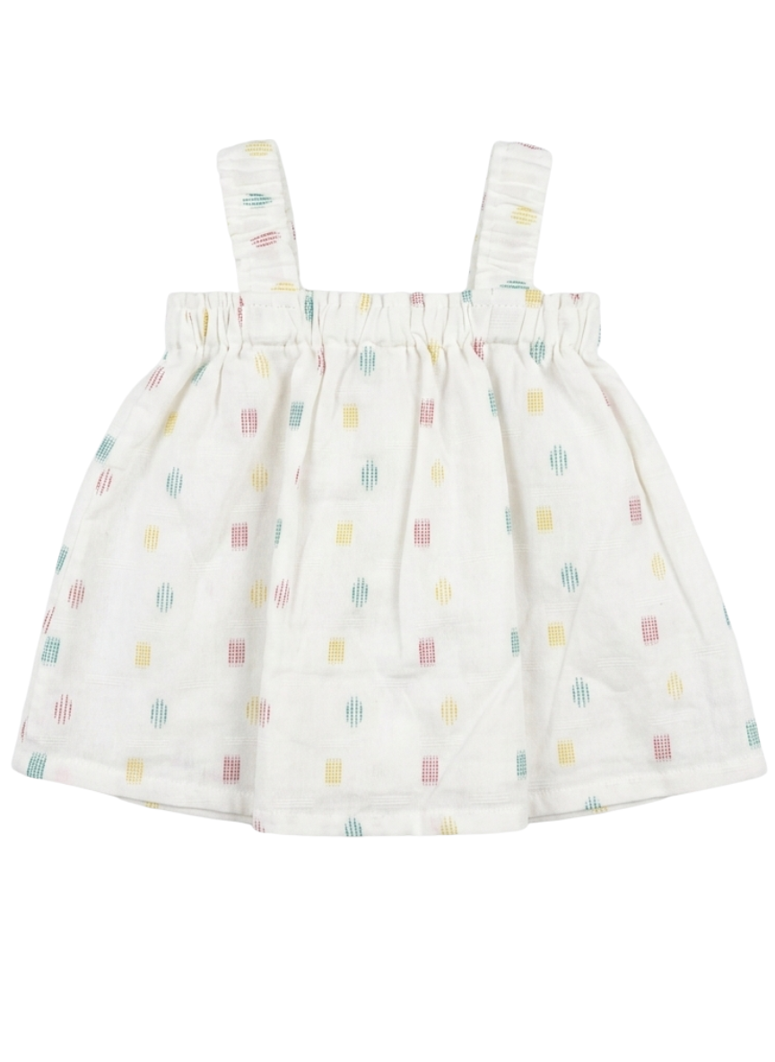 White Co-Ord Set with Shorts (0–2 Years)