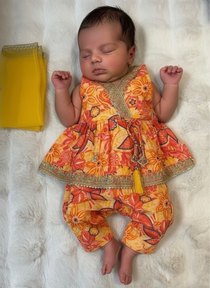 NB Mustard Yellow Ethnic Suit (Newborn–1 Year)