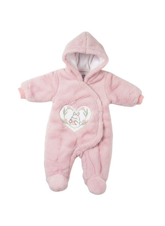 Teddy Pink Cotton Baby Romper