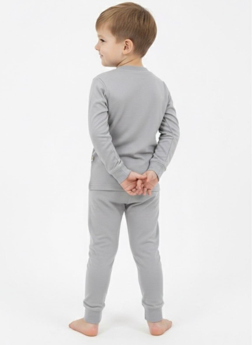 Light Gray Thermal Set for Kids (Winter Innerwear)