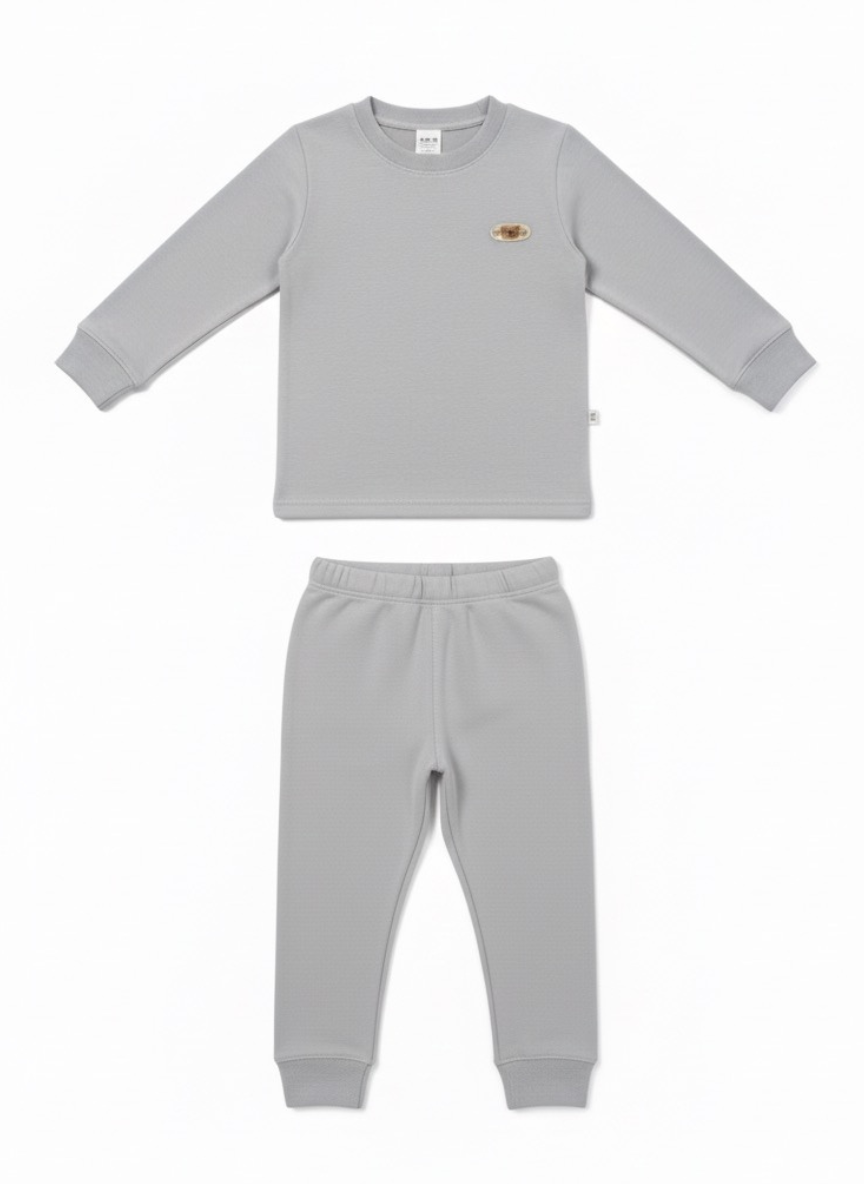 Light Gray Thermal Set for Kids (Winter Innerwear)