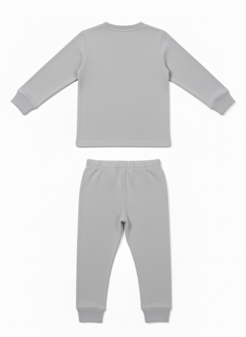 Light Gray Thermal Set for Kids (Winter Innerwear)