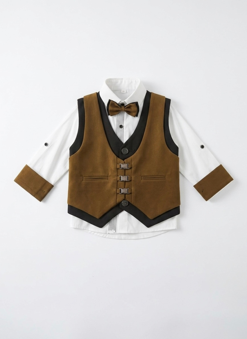 Dark Brown Waistcoat Set