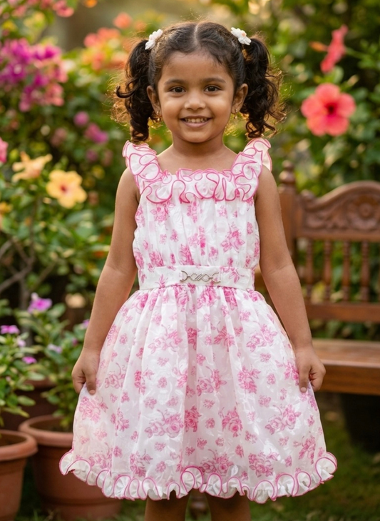 Pink Floral Frock