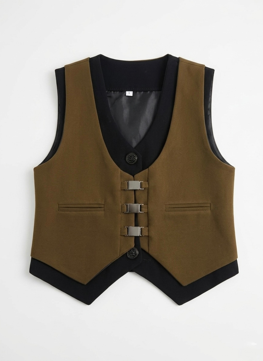 Dark Brown Waistcoat Set