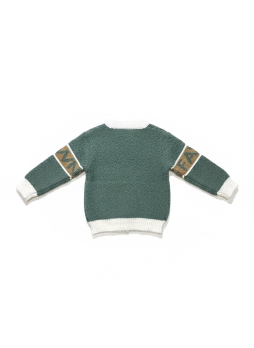 Hair Green Fur Winter Sweater for Kids