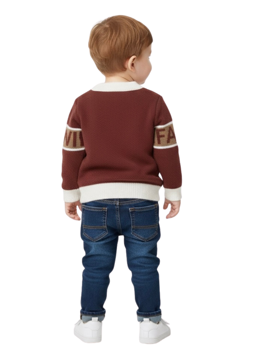 Hair Red Fur Winter Sweater for Kids