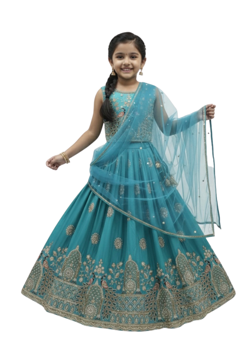 Indian Ethnic Lehenga Set (9–10 Years)