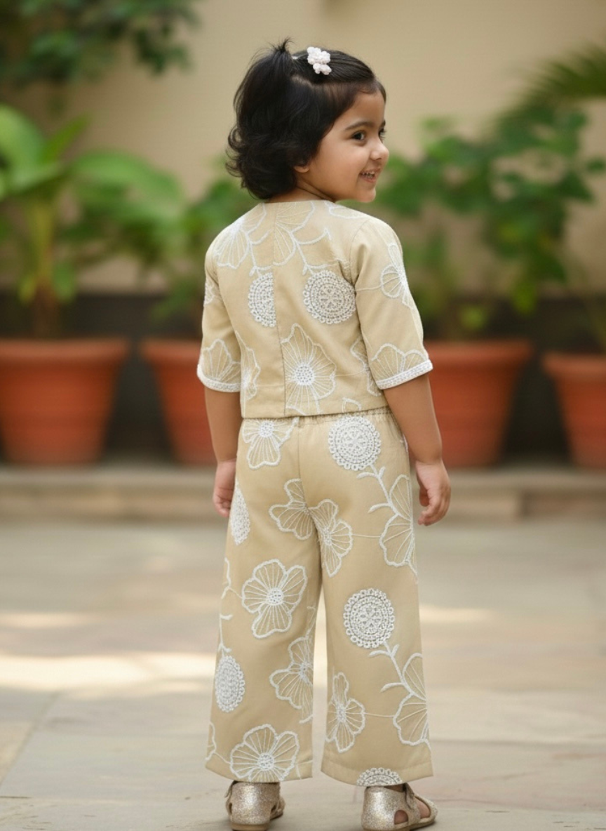 Yellow Embroidered Co-Ord Set