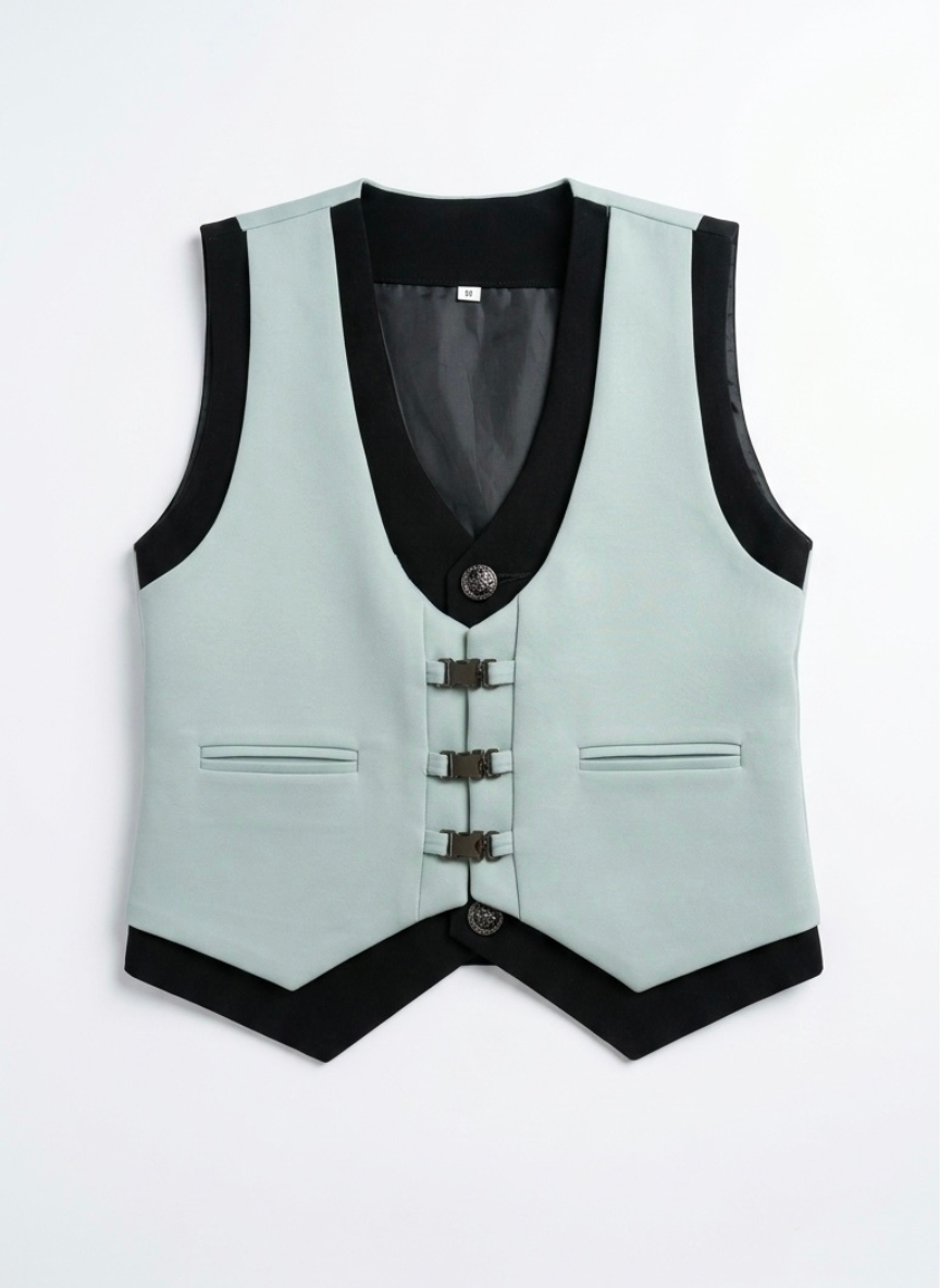Light Green Waistcoat Set