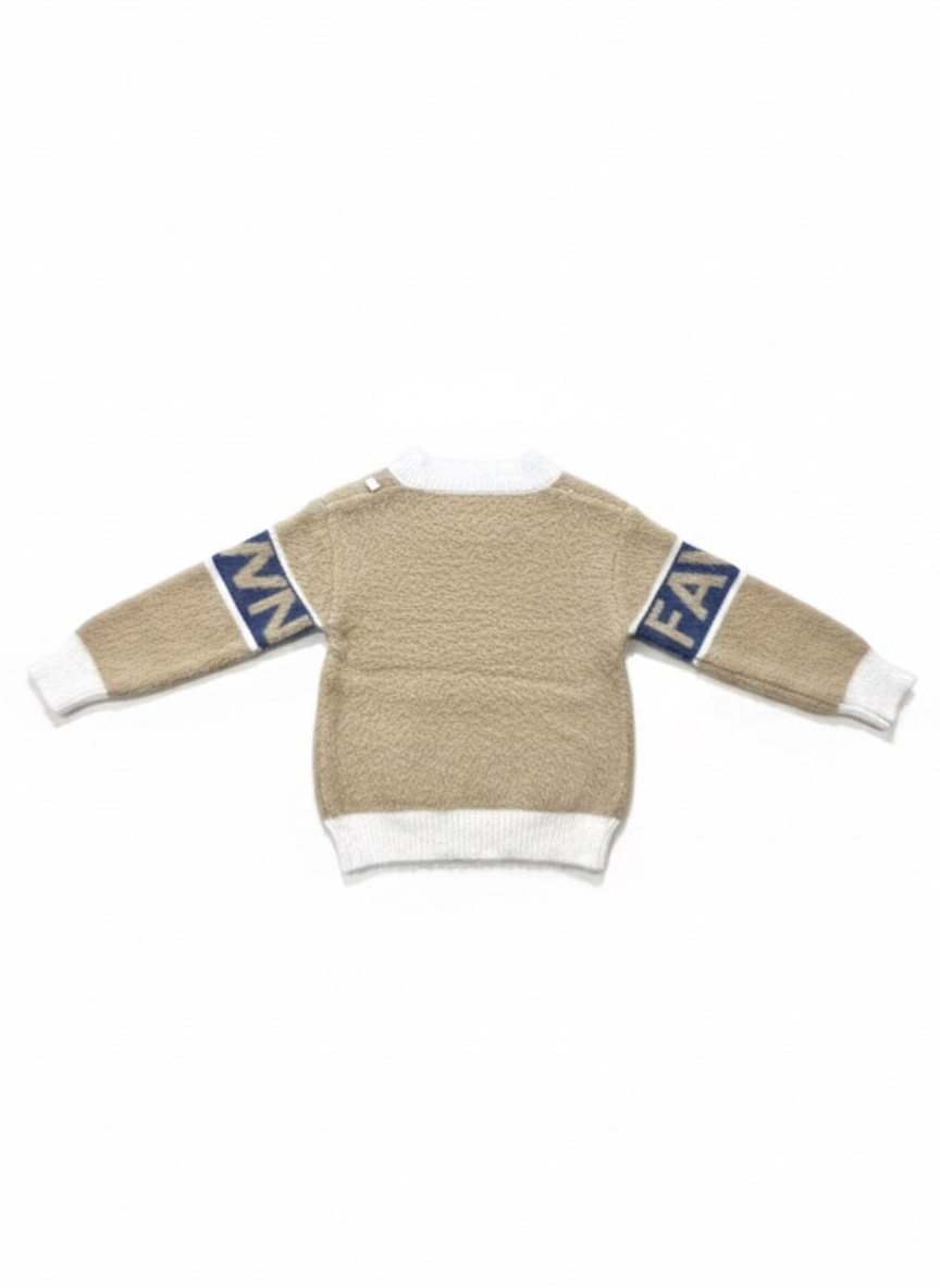 Hair Beige Fur Winter Sweater for Kids