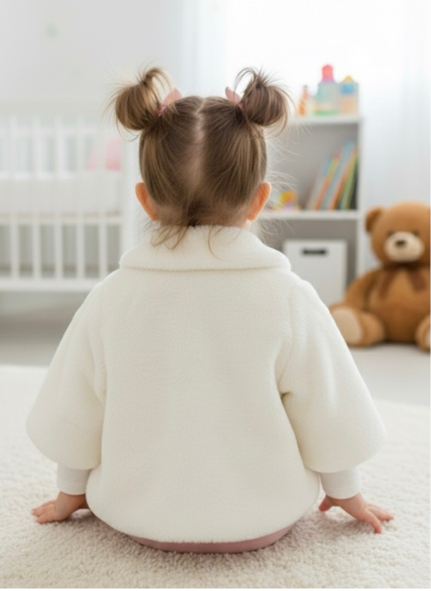 Rabbit White Fur Winter Jacket for Babies