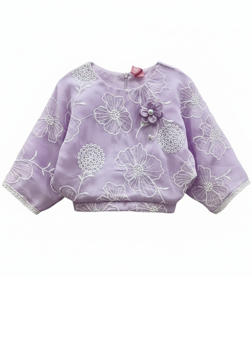 Lavender Embroidered Co-Ord Set