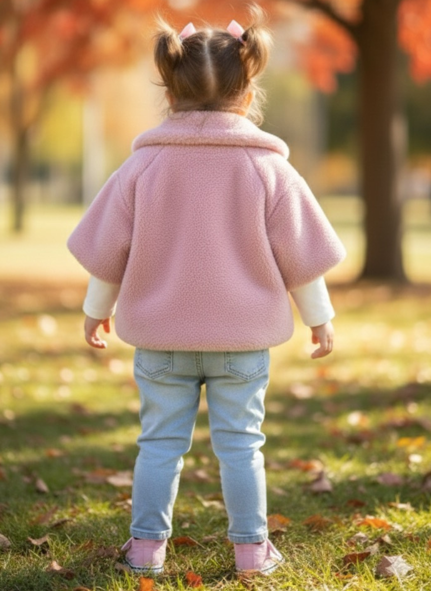 Rabbit Pink Fur Winter Jacket for Babies