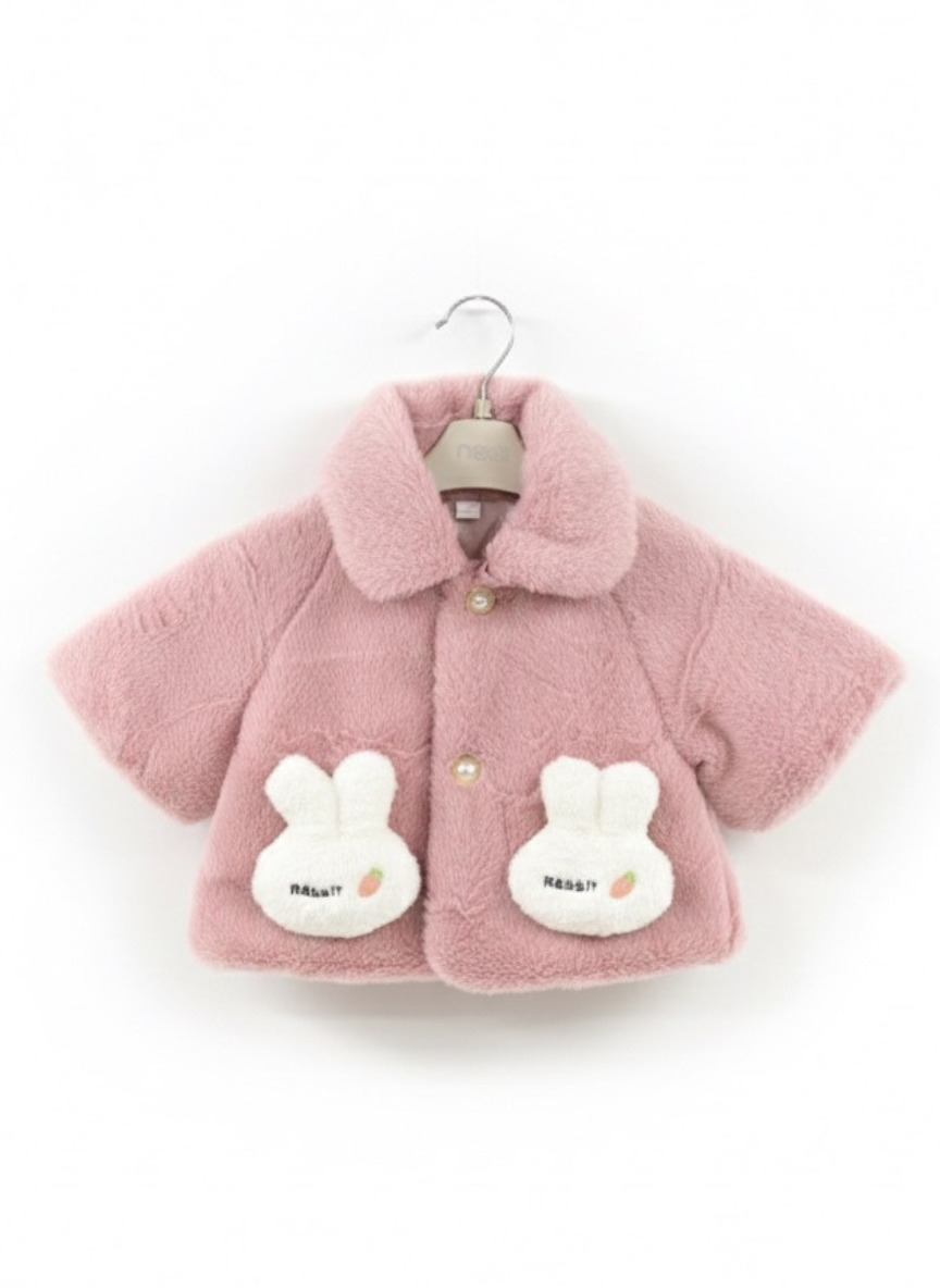 Rabbit Pink Fur Winter Jacket for Babies