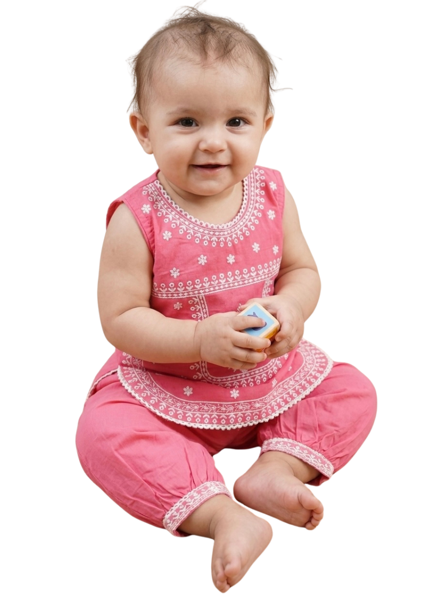 NB Pink Ethnic Suit (Newborn)