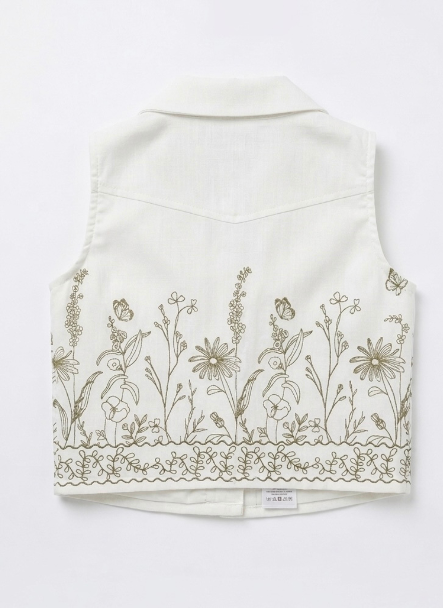 White Cotton Linen Co-ord Set