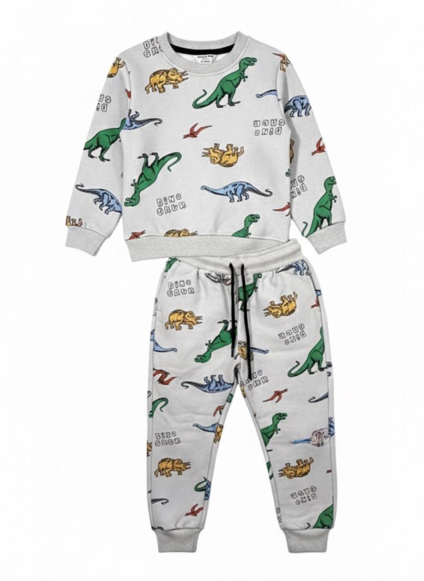 Boys Dinosaur Print Fleece Co-Ord Set