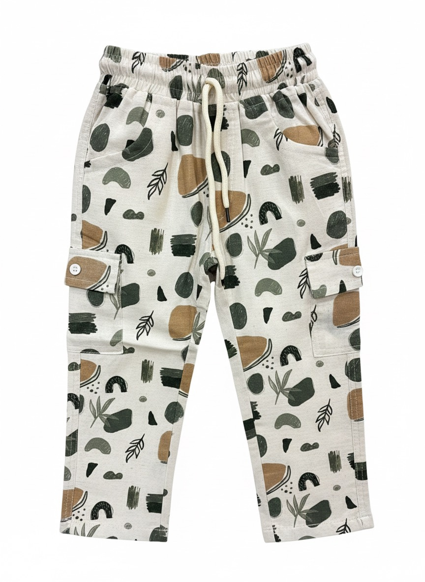 Boys Beige 3-Piece Cotton Co-Ord Set