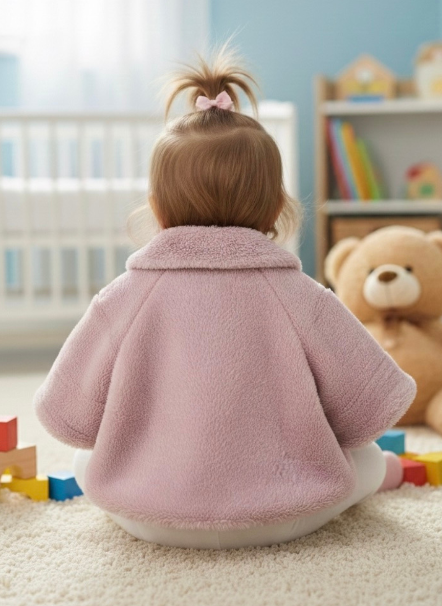 Rabbit Purple Fur Winter Jacket for Babies