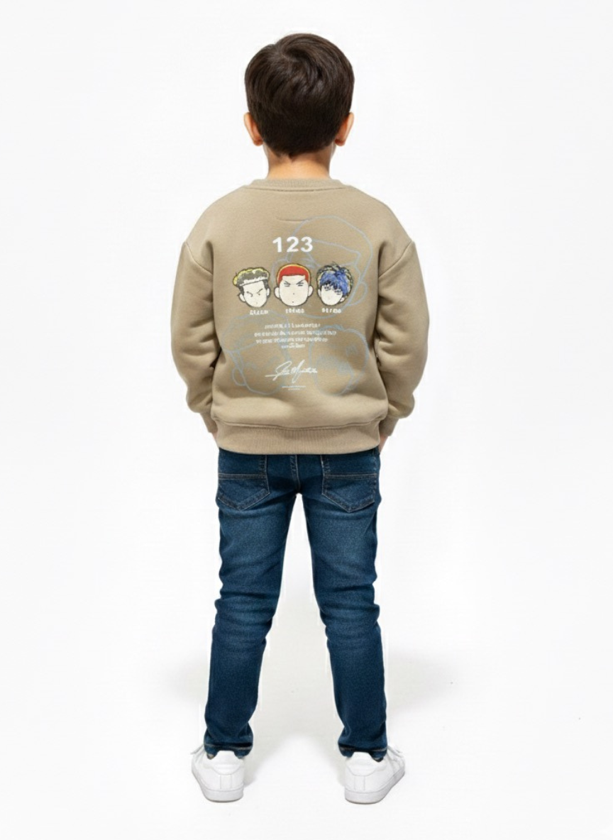 Boys Brown Fleece Sweatshirt