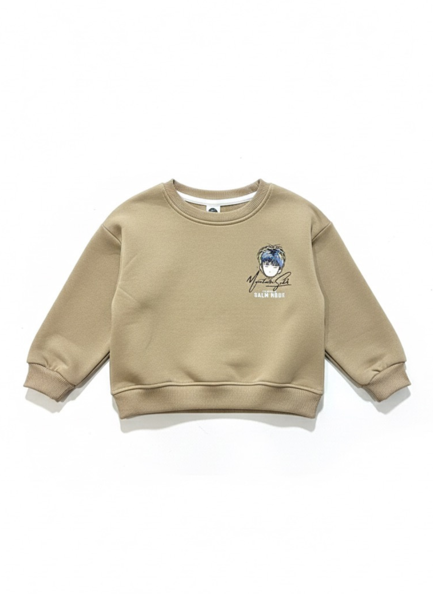 Boys Brown Fleece Sweatshirt