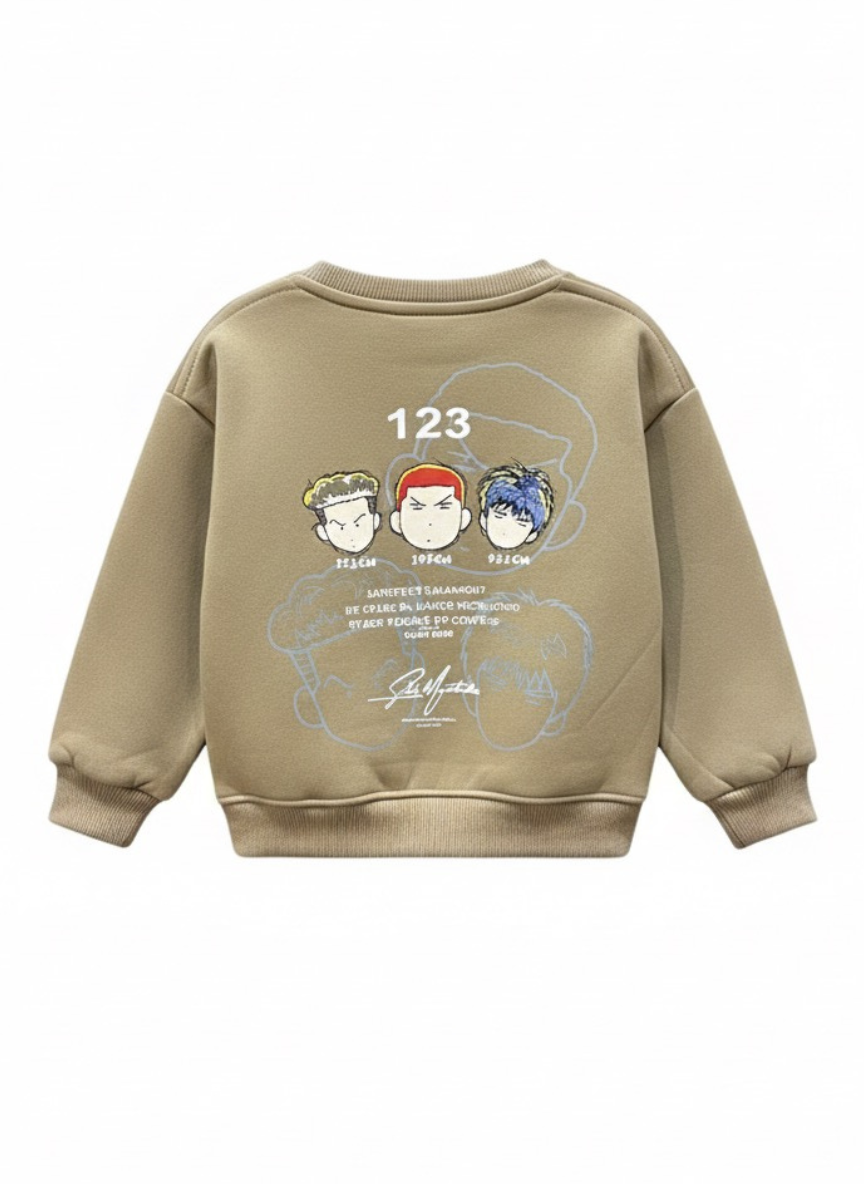 Boys Brown Fleece Sweatshirt