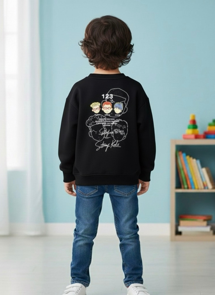 Boys Black Fleece Sweatshirt