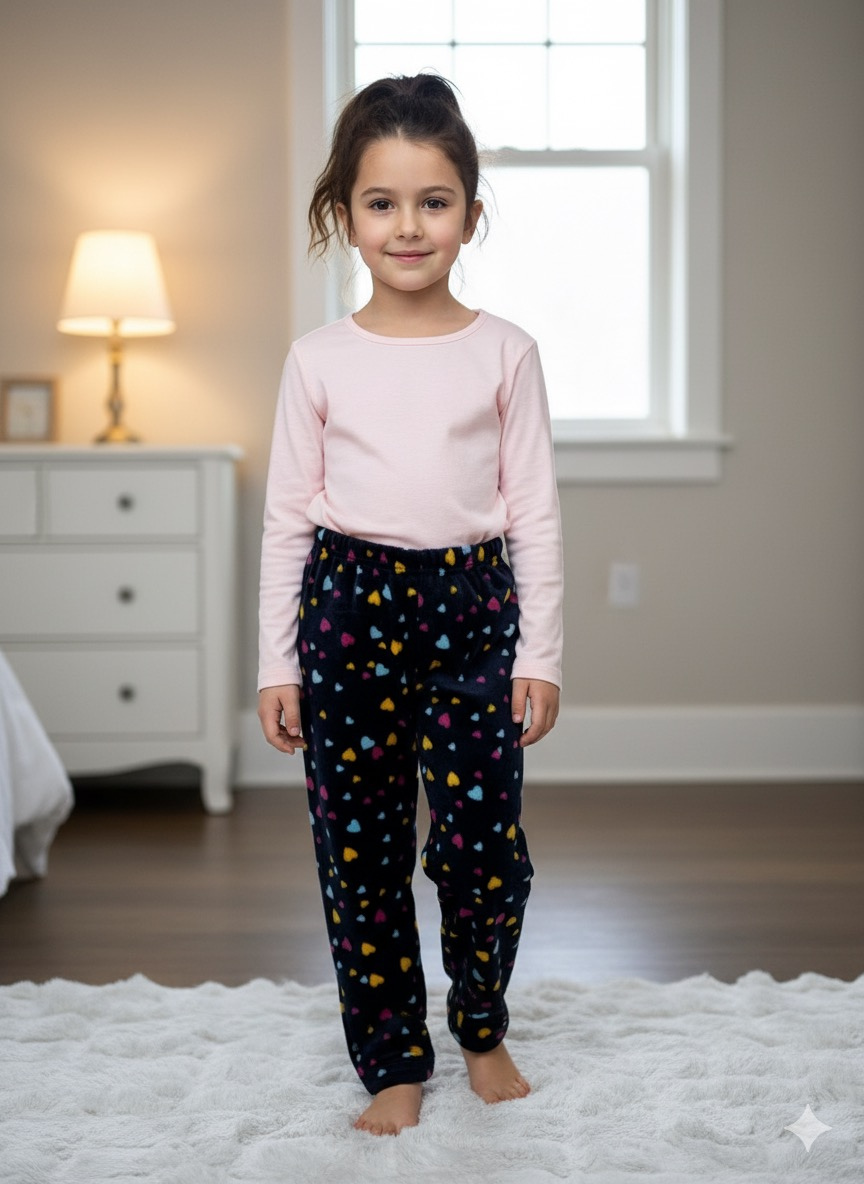 Dark Blue Fur Winter Pajama for Kids