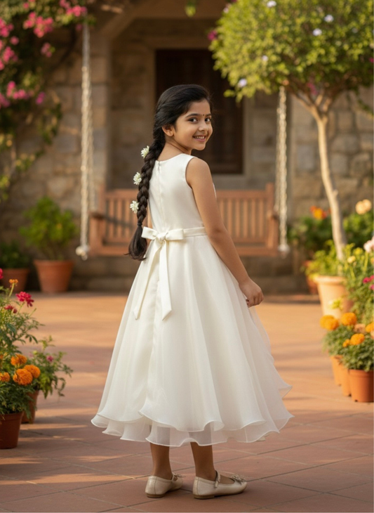 Crème Party Gown (4–8 Years)