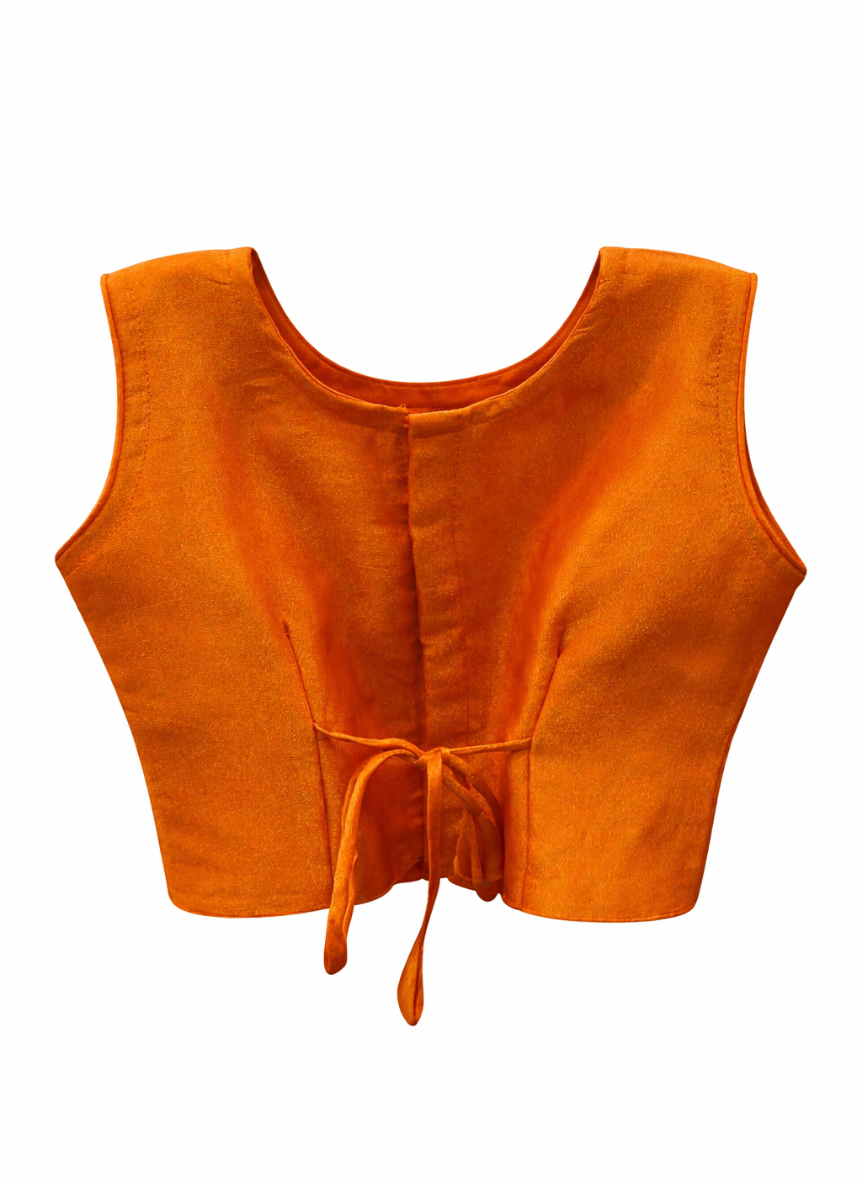 Orange Ethnic Lehenga Set (5–9 Years)