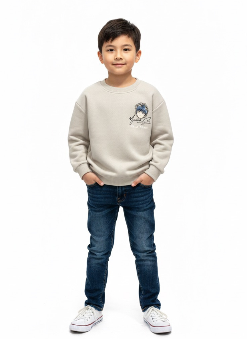 Boys Grey Fleece Sweatshirt