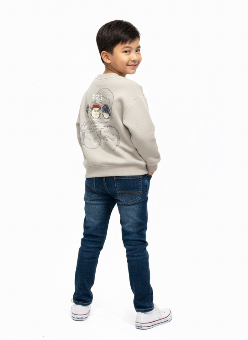 Boys Grey Fleece Sweatshirt