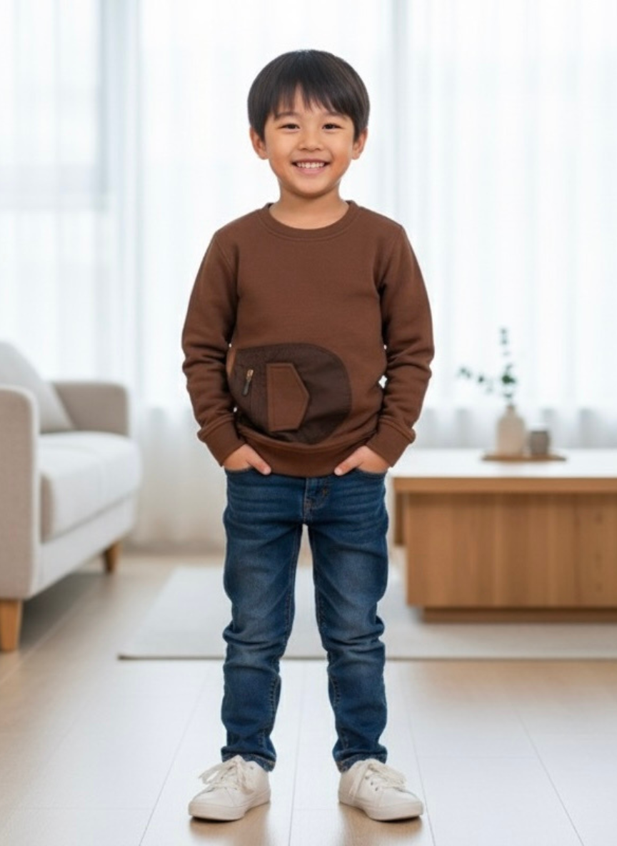 Boys Brown Sweatshirt