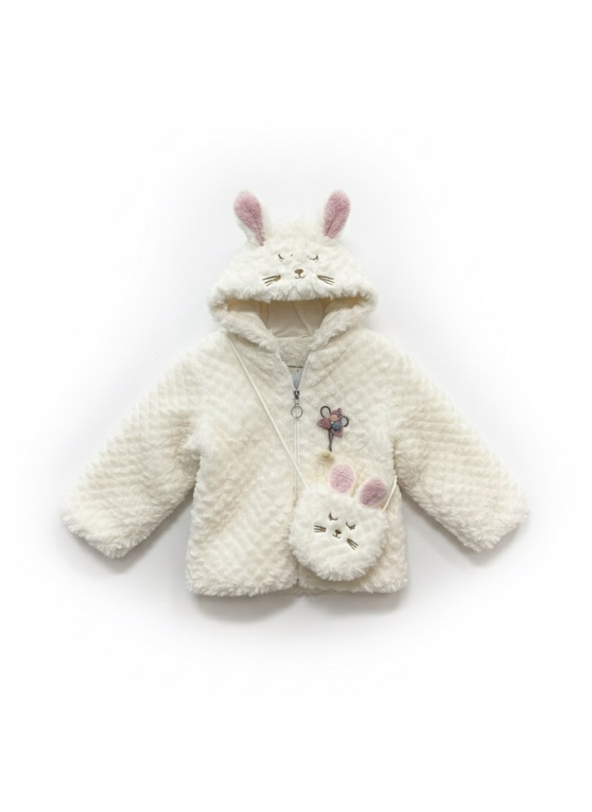 Girls  White Pearl Fur Jacket