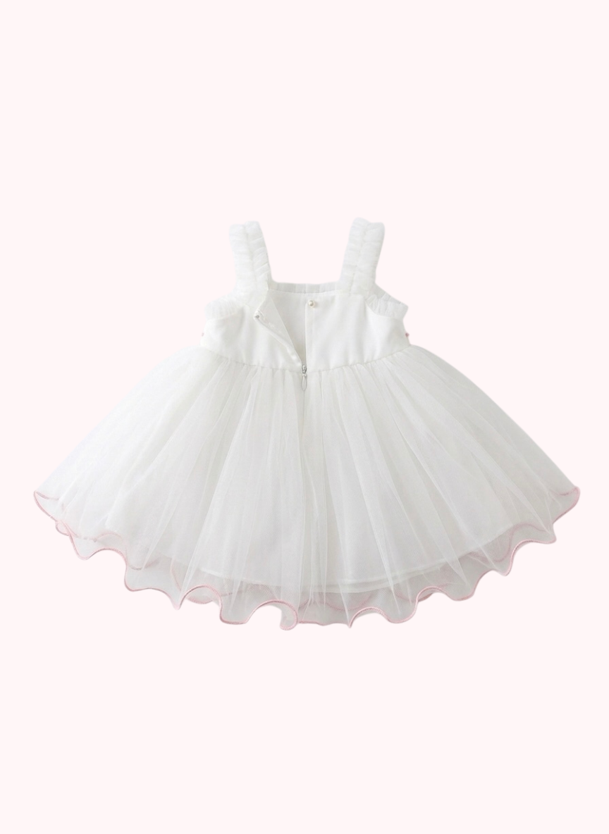 White Net Party Dress (0-6M)