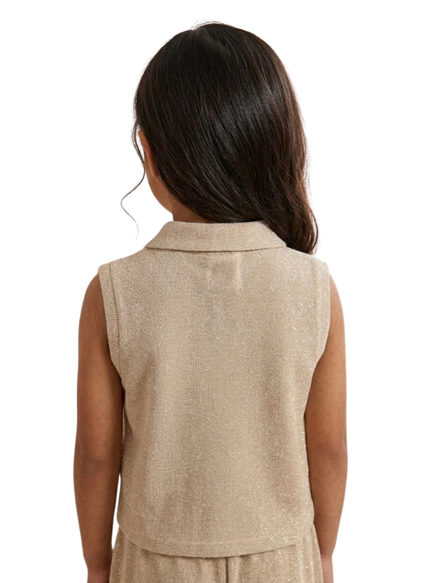 Girls Golden Polo T-Shirt (5–10 Years)