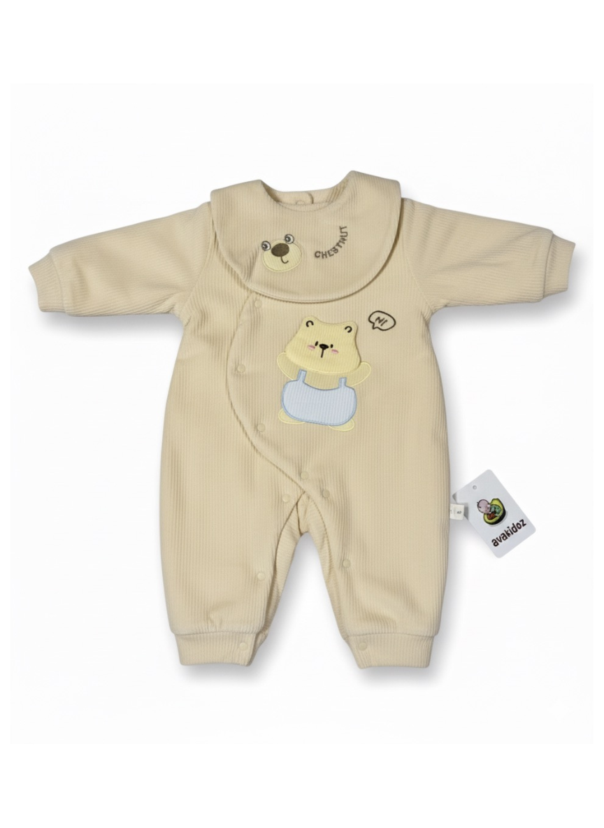 Yellow Teddy Cotton Baby Romper