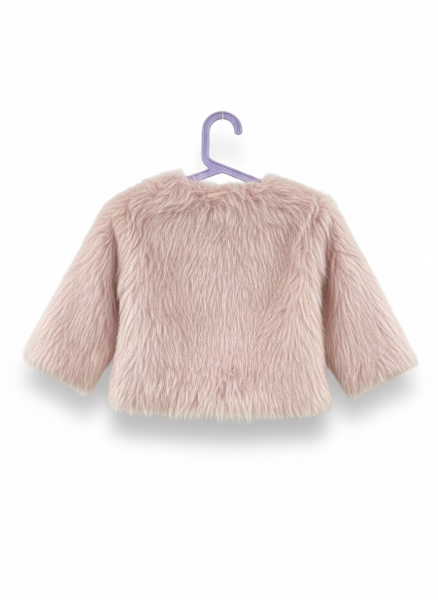Girls pink Pearl Fur Jacket