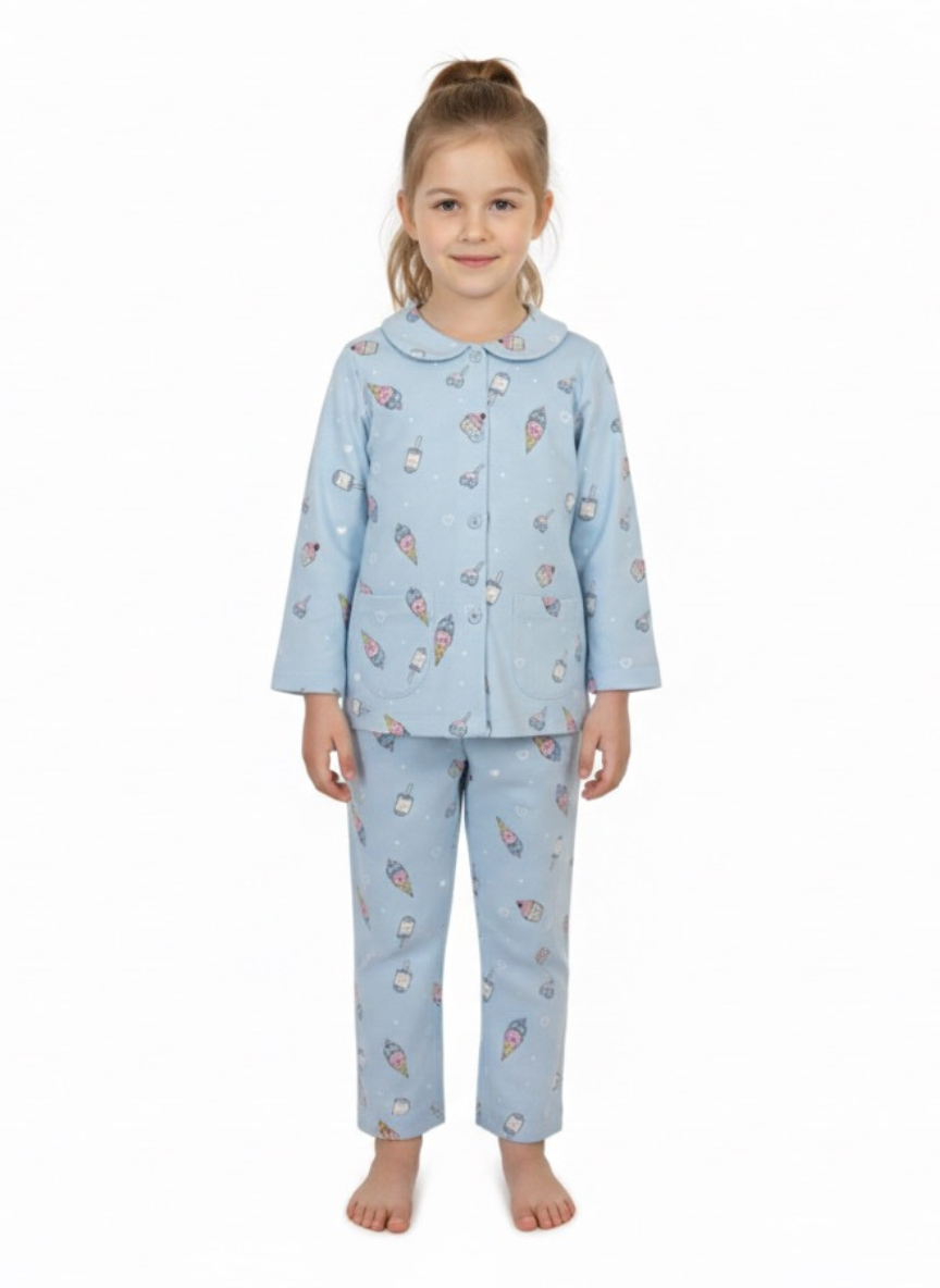 Blue Cotton Night Suit for Babies