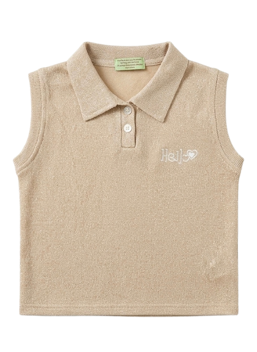 Girls Golden Polo T-Shirt (5–10 Years)