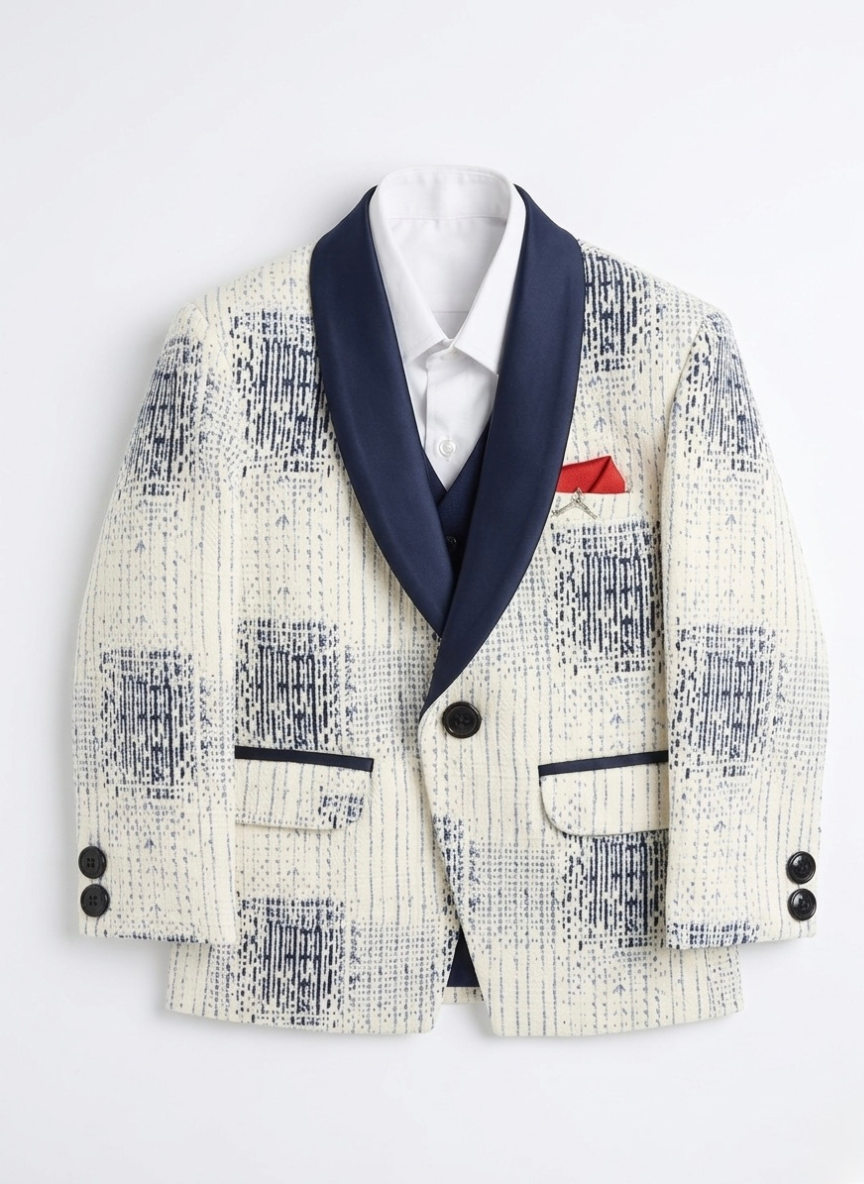 Blue 3-Piece Boys Tuxedo Set