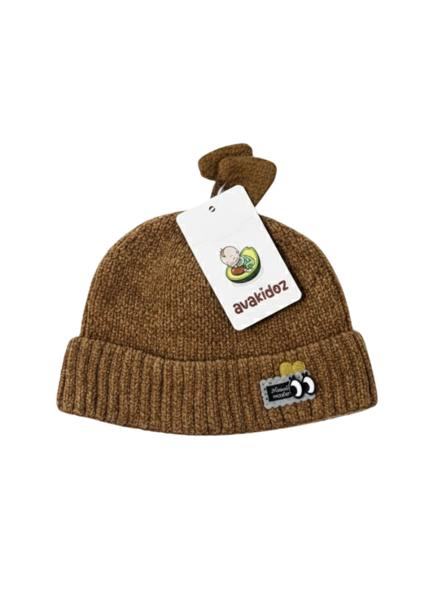 Brown Cotton Cap for Kids (1–3 Years)