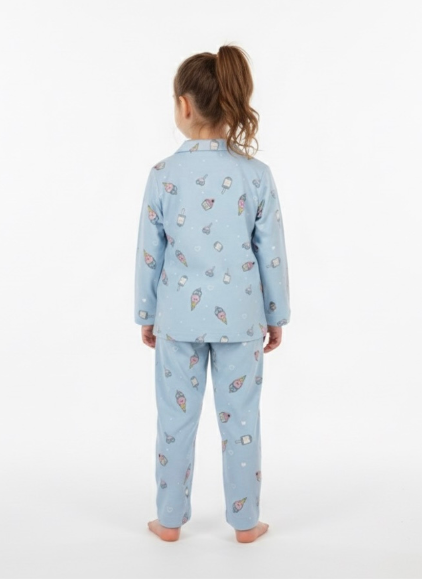 Blue Cotton Night Suit for Babies