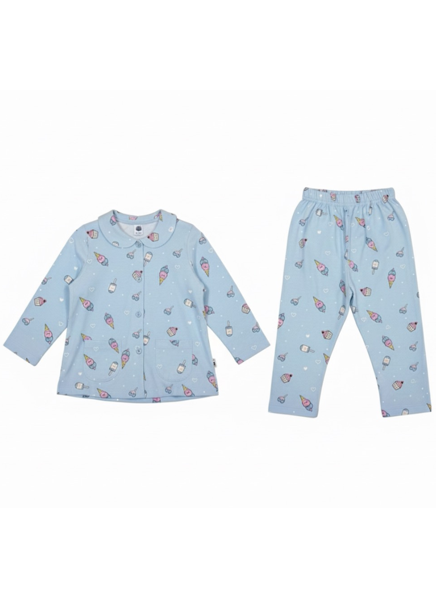 Blue Cotton Night Suit for Babies