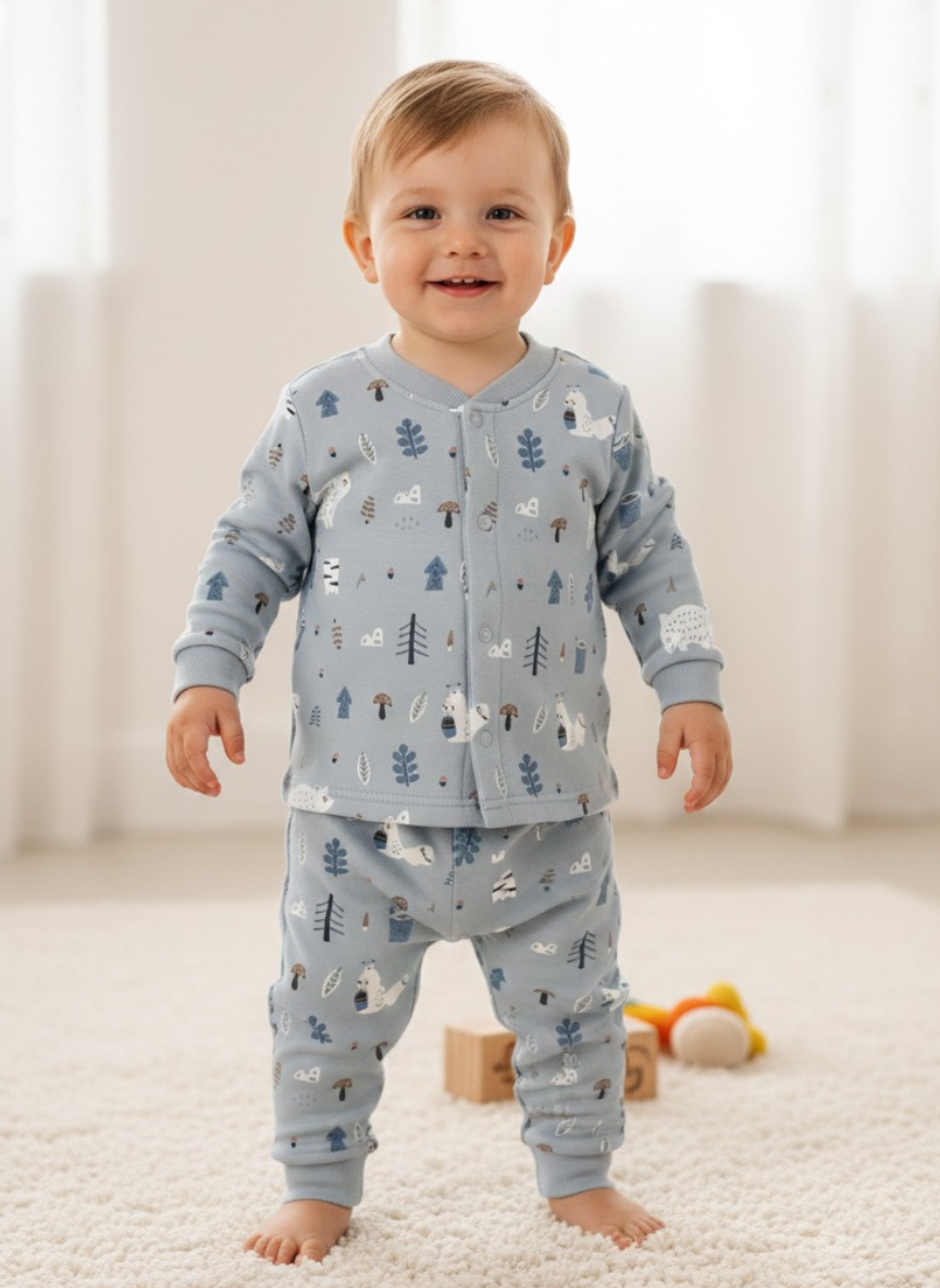 Baby Rabbit Print Fleece Co-Ord Set