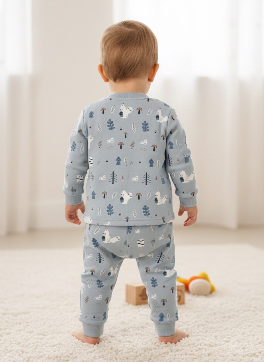 Baby Rabbit Print Fleece Co-Ord Set