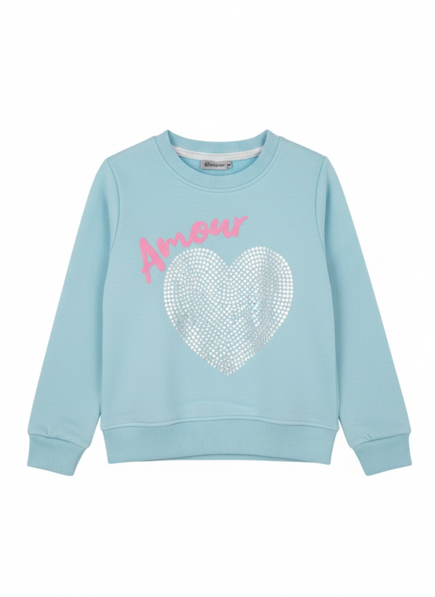 Blue Heart Fleece Co-Ord Set for Girls